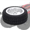 RiToEasysports RC Car Tires, 4PCS Silver Aluminum Tires for 1/28 K989-53 RC Car Model Upgrade Accessories view 2