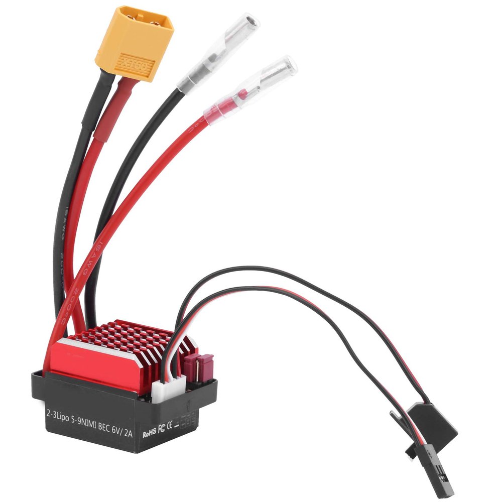 RiToEasysports 360A Electronic Speed Controller, RC Crawler Car Bidirectional Brushed ESC RC Car Off Road Truck RC Boat (XT60 Plug)