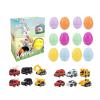 12x Pre-Filled Easter Eggs with Toys Easter Toys Colorful Filled Easter Eggs for The Holidays, Cars 22x28x8cm, Small view 1