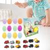 12x Pre-Filled Easter Eggs with Toys Easter Toys Colorful Filled Easter Eggs for The Holidays, Cars 22x28x8cm, Small view 3