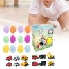 12x Pre-Filled Easter Eggs with Toys Easter Toys Colorful Filled Easter Eggs for The Holidays, Cars 22x28x8cm, Small view 4