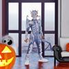 Purple and White Ghostly Dragon Jumpsuit Costume Set - Large (12-14) - Includes Mask & Wings, Ideal for Halloween and Costume Parties view 2