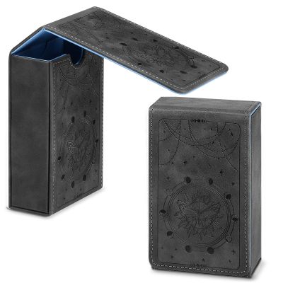 Coume PU Leather Tarot Cards Case Moon Design Playing Cards Holder Tarot Deck Protective Case for Most Standard Size Playing Gothic Oracle(Star Style)