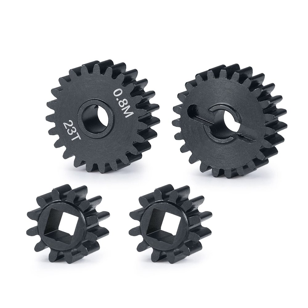 BRKRC Steel Portal Drive Gear Set 32P 23T/12T,21T/14T for 1/10th RC Crawler Car Axial AXI03000 SCX10 III AXI03007 Capra Unlimited Trail Buggy UTB (12T+23T)