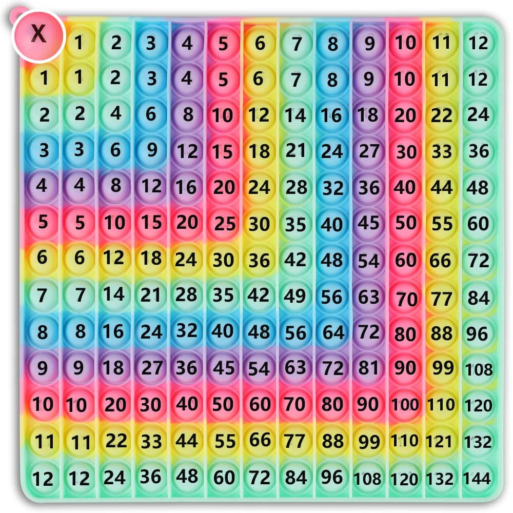 EK-Memory-fish Multiplication & Addition Game Table Division Flash Cards 3rd Grade pop-up Fidget Math Toy, Create Various Math Learning Toy Times Table Number Blocks (Double-Sided Printed)