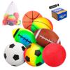 PlayZap 7-Piece Soft Ball Set for Toddlers & Kids - Includes 5 Playground Balls, Soccer, Football & Basketball - Great for Home, Yard, Pool, Classroom & Park for Boys & Girls view 1