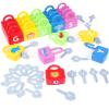 AXEARTE Montessori Educational Toys - Alphabet Learning Locks and Keys for Toddlers - 26 Locks & Keys Set - Baby Sensory Fine Motor Skills Toys - ABC Locks and Keys view 2