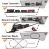 Train Set for Kids Remote Control Steam Locomotive Retro Train, with Railroad Carriages Long Tracks, Battery-Powered Model Train RC Toy Gift for Boys & Girls Ages 3-8 view 3