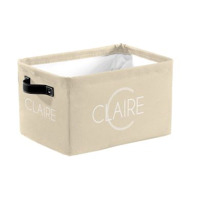ZAACUSTOM Waterproof Personalized Basket Storage Bin with Name Foldable Personalized Toy Box for Boys Girls Kids Custom Storage Baskets Closet Shelf Nursery Boxes Cubes Organizer with Handles, 1 Pack