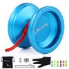 MAGICYOYO V6 Yoyo Pro Responsive Yoyo & Unresponsive Yo-yo for Kids Teens Adults, Profofessional Yo-yos Beginner to Advanced, Yo Yo Metal with Unresponsive Bearing+12 Yoyos Strings+ Bag+ Remover, Blue view 1