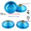 MAGICYOYO V6 Yoyo Pro Responsive Yoyo & Unresponsive Yo-yo for Kids Teens Adults, Profofessional Yo-yos Beginner to Advanced, Yo Yo Metal with Unresponsive Bearing+12 Yoyos Strings+ Bag+ Remover, Blue view 2