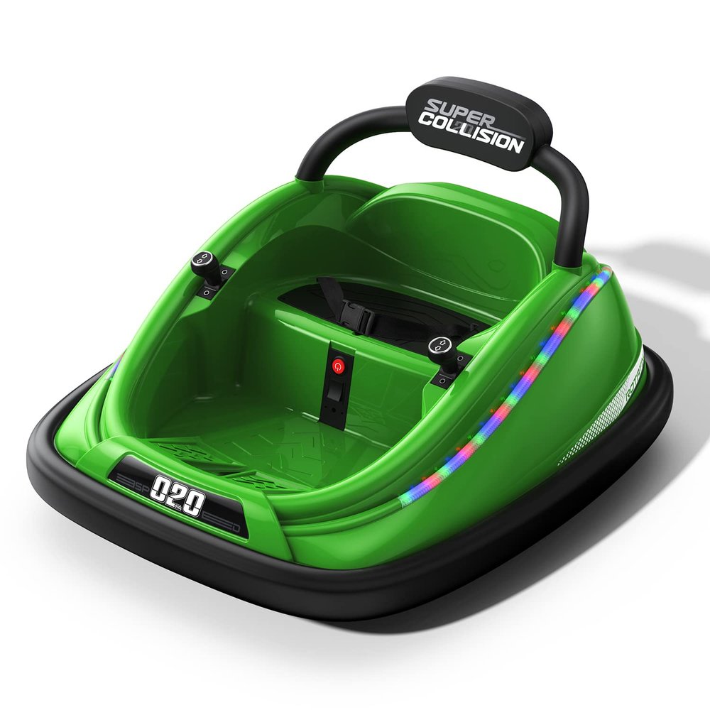 Powerwhale Bumper Car, 12V Electric Kids-Bumper Car Ride Toys with Remote and Music Function, Perfect Kids Gifts Baby for Toddlers 1-6 for Birthday