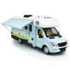Toy Camper RV Motorhome Toys for Boys Girls Diecast Metal Vehicle Pretend Play Pull Back Model Car Doors & Awning Open Light Sound Age 3 4 5 6 7 8 Kids Toddlers Birthday Gifts, Blue view 1