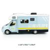 Toy Camper RV Motorhome Toys for Boys Girls Diecast Metal Vehicle Pretend Play Pull Back Model Car Doors & Awning Open Light Sound Age 3 4 5 6 7 8 Kids Toddlers Birthday Gifts, Blue view 2