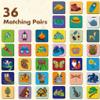 Hebayy Memory Matching Game, 72 PCS Camping Theme Matching Cards for Toddlers 36 Designs Memory Cards Educational Learning Toys for Preschool 4 5 6 Years Old view 2