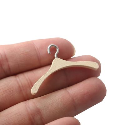 10pcs Mini Wooden Hangers for Dolls Clothes Miniature Furniture Models Accessories Pet Apparel Mini Doll Closet Hangers