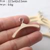 10pcs Mini Wooden Hangers for Dolls Clothes Miniature Furniture Models Accessories Pet Apparel Mini Doll Closet Hangers view 2