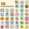 Memory Matching Game, 72 PCS Grow A Garden Matching Cards for Toddlers 36 Designs Memory Cards Educational Toys for Preschool 4 5 6 Years Old view 2