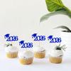 Cyodoos 24 Pcs graduation cupcake toppers 2026, Food/Appetizer Picks For Graduation Party Mini Cake Decorations, 2026, Cupcake Toppers(Blue) view 4