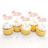 Cyodoos 24 Pcs graduation cupcake toppers 2026, Food/Appetizer Picks For Graduation Party Mini Cake Decorations, 2026, Cupcake Toppers(Rose gold) view 4