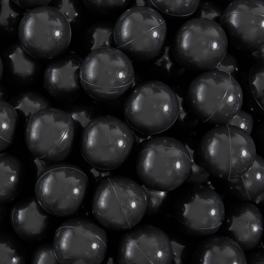 Heopeis Ball Pit Balls - Plastic Ball Play Balls BPA Free Phthalate Free Non-Toxic Play Balls for Children Ball Pit Party Brithday Ball Pool Tent,2.7inches,50pcs(Black)