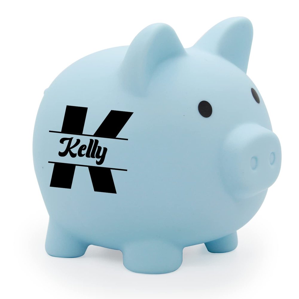 AIFLM Personalized Letter Piggy Bank Customized Name Custom Coin Bank Money Box for Girls Boys Saving Money Box Birthday Christmas Valentines Day Gift Room Decoration