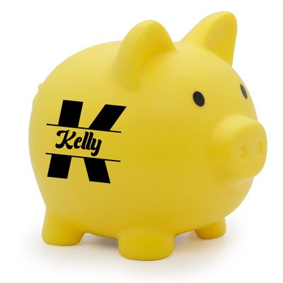 AIFLM Personalized Letter Piggy Bank Customized Name Custom Coin Bank Money Box for Girls Boys Saving Money Box Birthday Christmas Valentines Day Gift Room Decoration