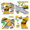 Kids Toys 253 PCS Construction Race Tracks Toy for 3 4 5 6 7 8 Year Old Boys Girls, 5 PCS Construction Truck Car and Flexible Track Play Set Create A Engineering Road Games Toddler Toys Birthday Gifts view 3