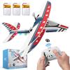 DEERC RC Plane, 2.4GHZ Remote Control Airplane W/ 3 Batteries & 6-axis Gyro Stabilizer, 2CH RTF RC Glider Toy for Beginners Kids Boys Girls Adults view 1