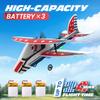 DEERC RC Plane, 2.4GHZ Remote Control Airplane W/ 3 Batteries & 6-axis Gyro Stabilizer, 2CH RTF RC Glider Toy for Beginners Kids Boys Girls Adults view 3