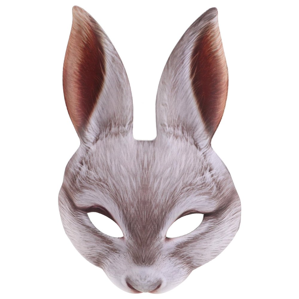 GANAZONO Bunny Rabbit Mask Half Face Eva Lightweight Masquerade Mask with Rabbit Ears for Easter Halloween Carnival Dress-up