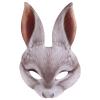 GANAZONO Bunny Rabbit Mask Half Face Eva Lightweight Masquerade Mask with Rabbit Ears for Easter Halloween Carnival Dress-up view 1