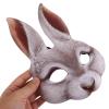 GANAZONO Bunny Rabbit Mask Half Face Eva Lightweight Masquerade Mask with Rabbit Ears for Easter Halloween Carnival Dress-up view 2