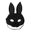 GANAZONO Bunny Rabbit Mask Half Face Eva Lightweight Masquerade Mask with Rabbit Ears for Easter Halloween Carnival Dress-up view 4