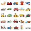 100pcs Vehicle Stickers for Kids, Transportation Stickers with Construction Truck Digger Engineering Car Train Motorbike Fire Truck Crane Airplane, Waterproof Vinyl Stickers for Water Bottle Scrapbook view 3