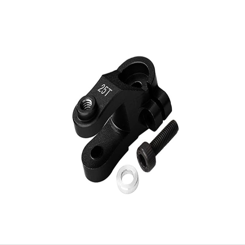 Aluminum 25T Standard Servo Horn for Traxxas 1:10 4WD MAXX 89076-4 / 4WD MAXX with WideMAXX 89086-4/1:8 4WD Maxx Slash 6S 102076-4 Upgrades - Black