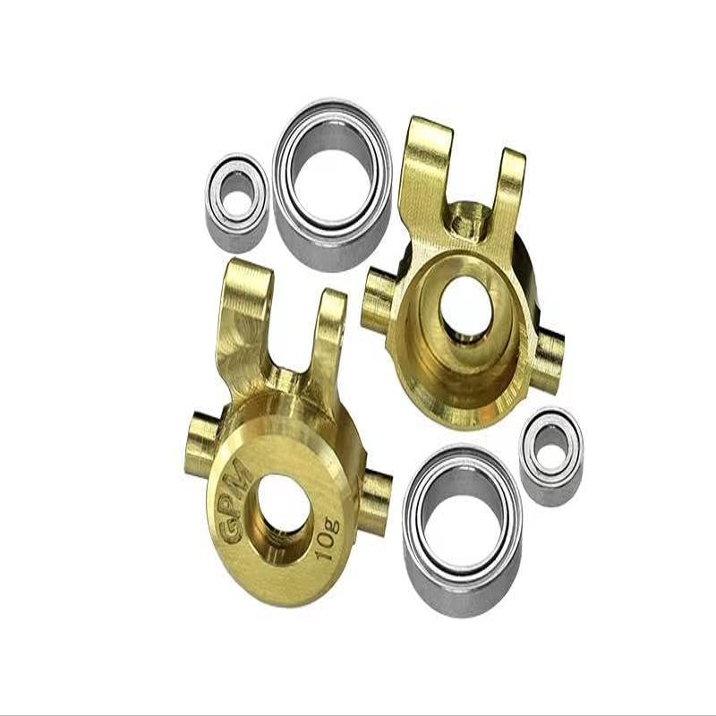 Brass Front Steering Blocks Set for Traxxas 1:18 TRX4M Ford Bronco Crawler 97074-1 / TRX4M Land Rover Defender 97054-1 / TRX4M K10 High Trail Crawler 97064-1 Upgrades