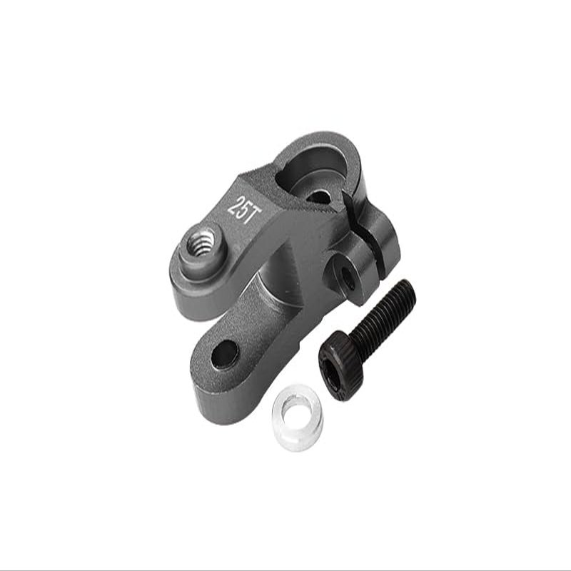 Aluminum 25T Standard Servo Horn for Traxxas 1:10 4WD MAXX 89076-4 / 4WD MAXX with WideMAXX 89086-4/1:8 4WD Maxx Slash 6S 102076-4 Upgrades - Gray Silver