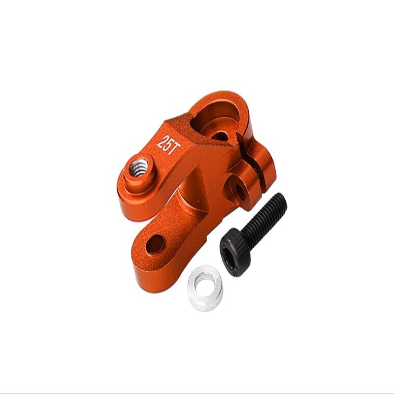 Aluminum 25T Standard Servo Horn for Traxxas 1:10 4WD MAXX 89076-4 / 4WD MAXX with WideMAXX 89086-4/1:8 4WD Maxx Slash 6S 102076-4 Upgrades - Orange