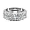 Women 2PCS Inlaid Zircon Proposal Rings Set Heart Shaped Simulated Diamond Elegant Ring Bridal Wedding Band (Sliver, 12) view 4