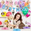 16 Pcs Dog Birthday Party Supplies, Dog Party Decorations, Puppy Birthday Party Decorations Includes 1 Dog Happy Birthday Banner, 6 Dog Hanging Cutouts, 6 Hanging Swirl Decorations and 3 Birthday Honeycomb Centerpieces for Dog Themed Birthday Party S view 2