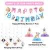 16 Pcs Dog Birthday Party Supplies, Dog Party Decorations, Puppy Birthday Party Decorations Includes 1 Dog Happy Birthday Banner, 6 Dog Hanging Cutouts, 6 Hanging Swirl Decorations and 3 Birthday Honeycomb Centerpieces for Dog Themed Birthday Party S view 3