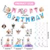 16 Pcs Dog Birthday Party Supplies, Dog Party Decorations, Puppy Birthday Party Decorations Includes 1 Dog Happy Birthday Banner, 6 Dog Hanging Cutouts, 6 Hanging Swirl Decorations and 3 Birthday Honeycomb Centerpieces for Dog Themed Birthday Party S view 4