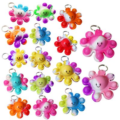 24 Packs Bulk octopus Fidget Bubble Bulk Mini Pop Keychain Fidget for Teens and Kids, Birthday Party Favors Supplies Classroom summer Student gifts