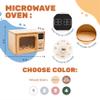 Wooden Kids Microwave Oven Montessori Furniture for Toddler Play Toy Microwave Wood Kids Playroom Natural Wooden Nursery Decor Birthday Baby Gift Neutral Room Kids Gift 2nd 3rd Birthday (Grey) view 3