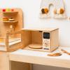 Wooden Kids Microwave Oven Montessori Furniture for Toddler Play Toy Microwave Wood Kids Playroom Natural Wooden Nursery Decor Birthday Baby Gift Neutral Room Kids Gift 2nd 3rd Birthday (Grey) view 4