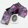 Jayiaine 78 Tarot Cards with Instruction, Waterproof, Anti-Wrinkle, Waite Tarot Cards, Deck with Exquisite Iron Box for Birthday Holiday Family Party Play Card Game,Black view 1