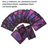 Jayiaine 78 Tarot Cards with Instruction, Waterproof, Anti-Wrinkle, Waite Tarot Cards, Deck with Exquisite Iron Box for Birthday Holiday Family Party Play Card Game,Black view 3