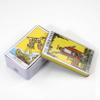 Jayiaine 78 Tarot Cards with Instruction, Waterproof, Anti-Wrinkle, Waite Tarot Cards, Deck with Exquisite Iron Box for Birthday Holiday Family Party Play Card Game,C view 2