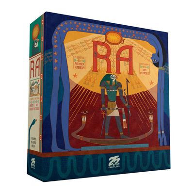 RA Deluxe Edition by 25th Century Games | Ancient Egypt Auction with Set Collection and Sun Token Bidding | Classic Strategy Remastered | 2-5 Players Ages 12+ | 45-60 Minutes